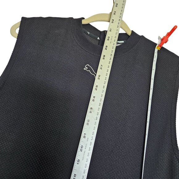 Puma NWOT Sleevelss Black White Jumpsuit Drawsting Waist  pockets Women's Size M - Picture 12 of 15